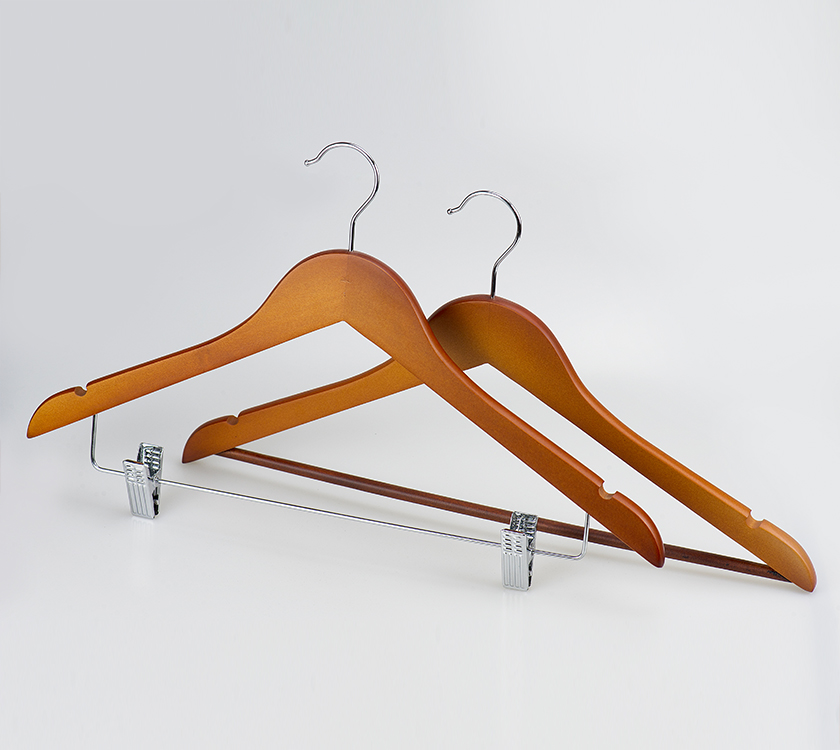 Supply Top And Bottom Wooden Clothes Hanger For Shirt Wholesale Factory ...