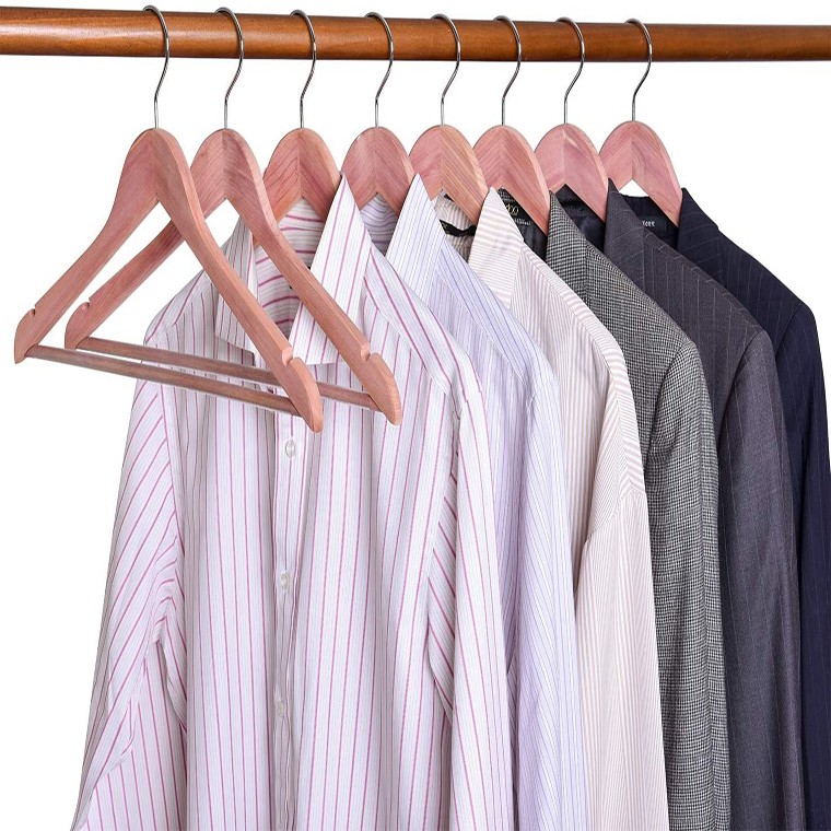 Wholesale Nature Luxury Cedar Shirt Hanger For Garment