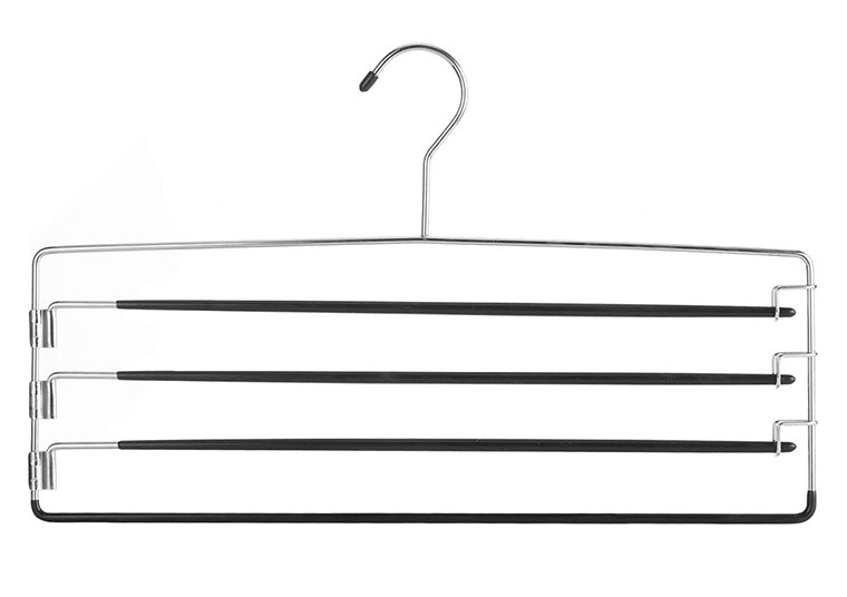 Прочная металлическая вешалка для брюк с 4-х уровневым поворотным рычагом