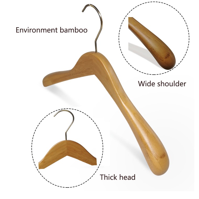 E Friendly Luxury Bamboo Coat Clothes Hangers