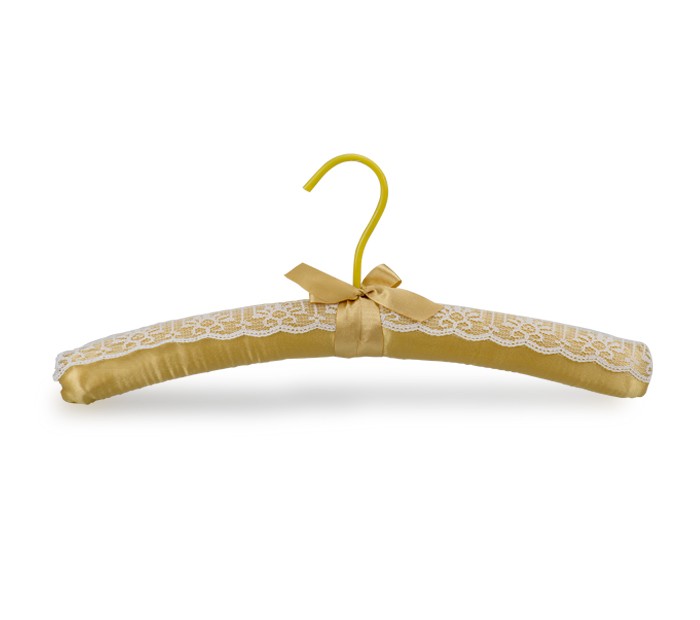 Silk Satin padded Coat Hanger For With Bow Tie