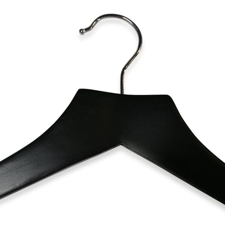 Balck Wooden Display Suit Hanger With Long Link