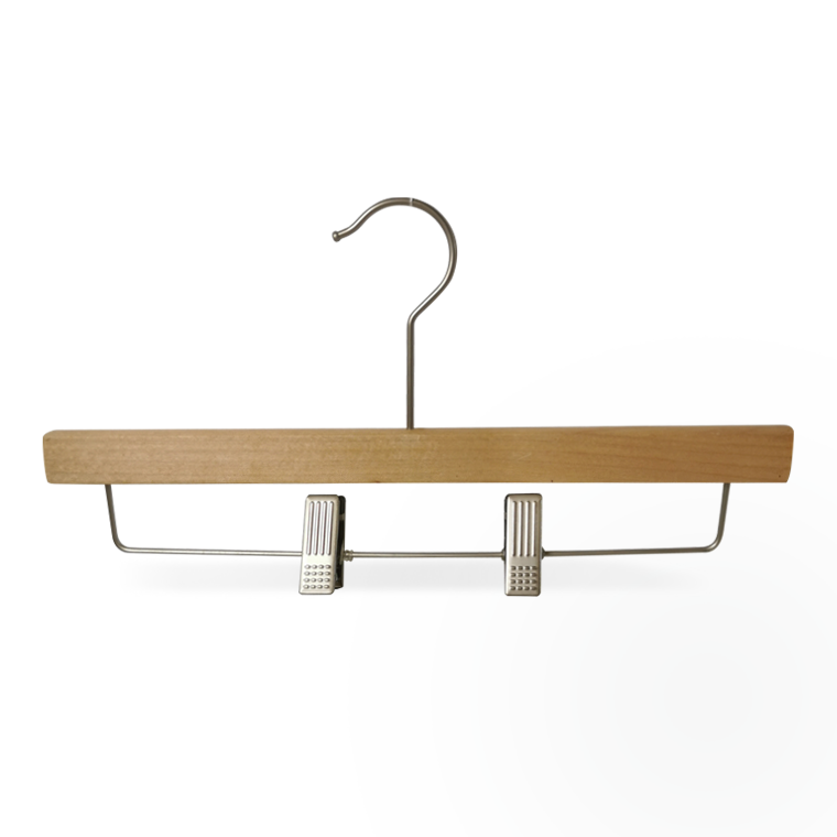 Wooden pants Hanger with strong clips