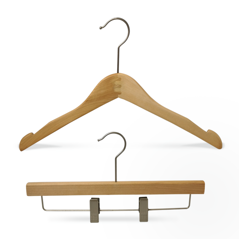 Wooden pants Hanger with strong clips