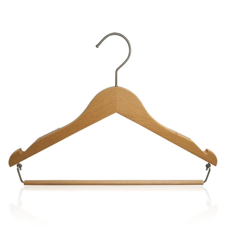 Luxury Wooden Shirt Hanger With Anti Slip rubber