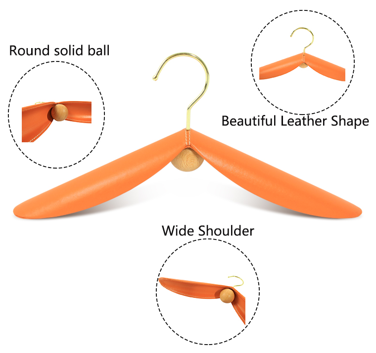 Leather clothes Hanger