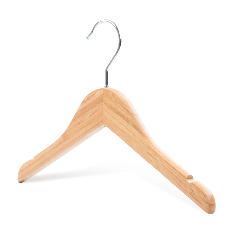 Anti Slip Luxury Bamboo Baby Clothes Hangers
