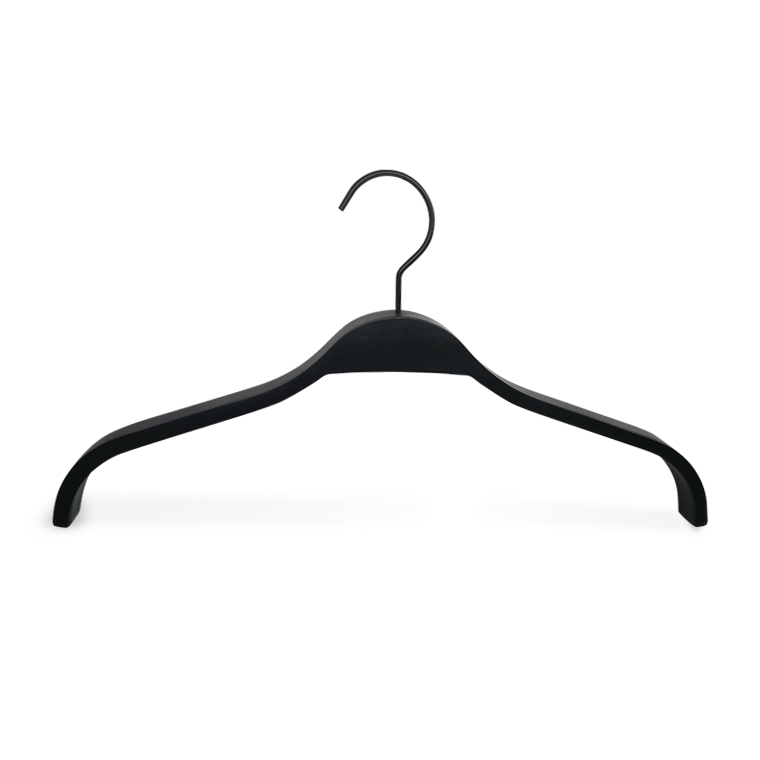 Bluz Gömlek Ekran için Ahşap Kontrplak Balck Elbise Askısı