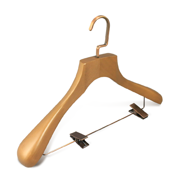 Custom Luxury Brand Broad shoulder Wooden Suit Hanger