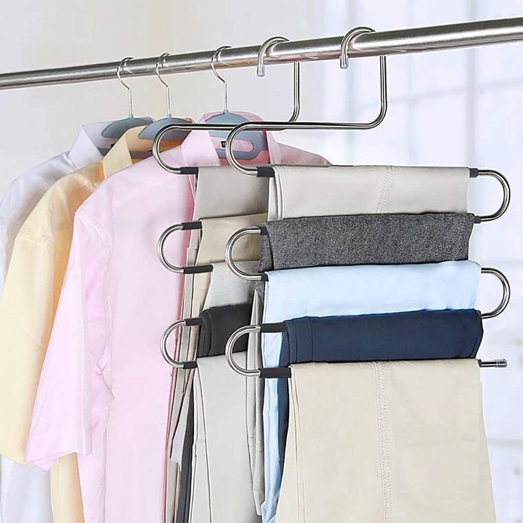 S-Shape Space Saving 5 layer Multifunction Heavy Metal pants Hangers Manufacturers, S-Shape Space Saving 5 layer Multifunction Heavy Metal pants Hangers Factory, Supply S-Shape Space Saving 5 layer Multifunction Heavy Metal pants Hangers