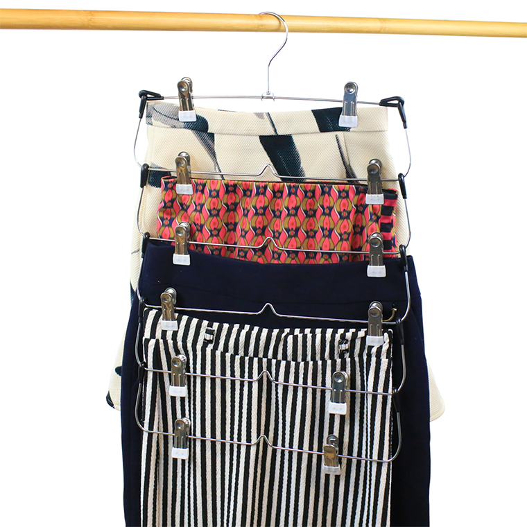 Wholesale Supermarket Metal Folding Multifunctional Pants Hanger
