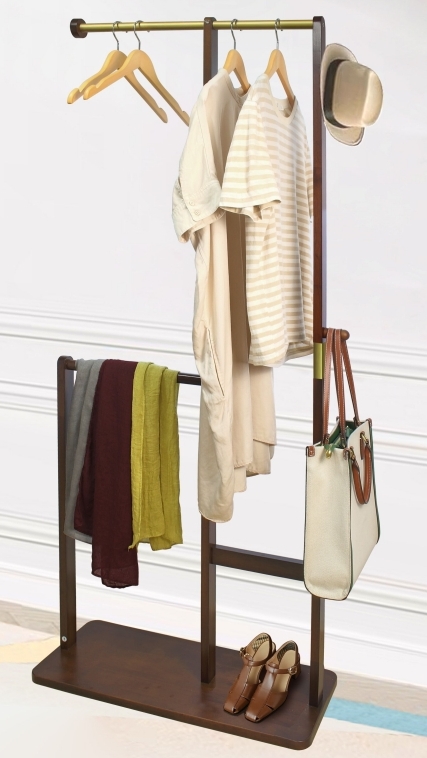 Solid Wood Coat Rack | A magic tool to organize messy items