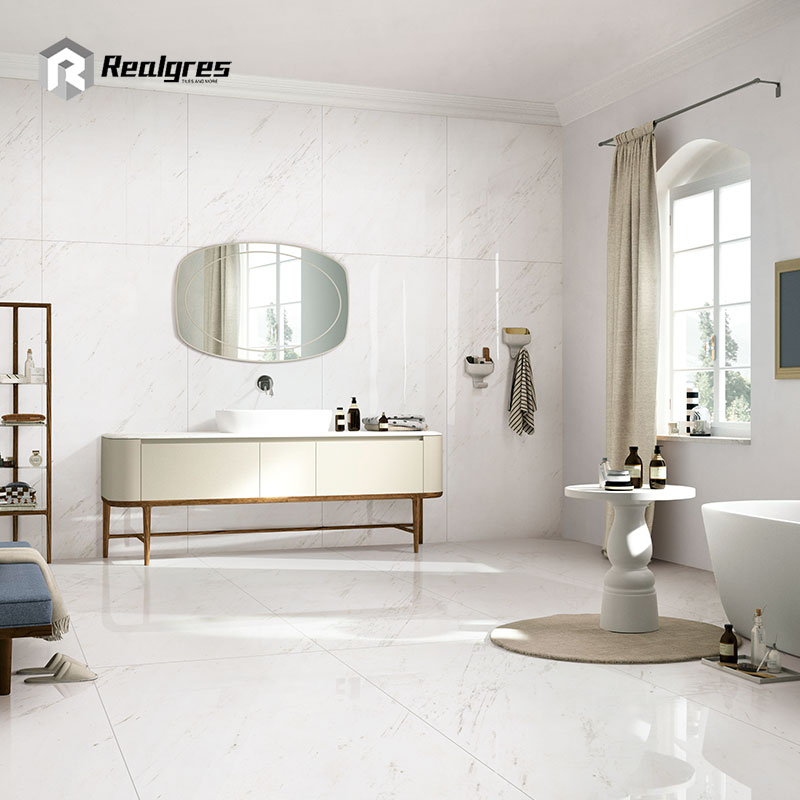 Supply Large Format Thin White Porcelain Tile For Shower Floor