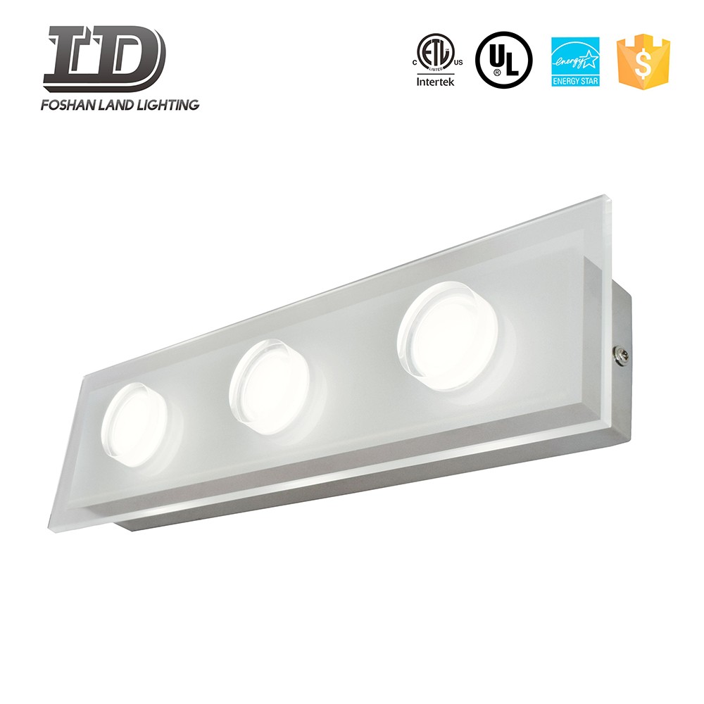 Specchio da bagno con lampada Lampada da parete a specchio a led in acrilico ETL IP44