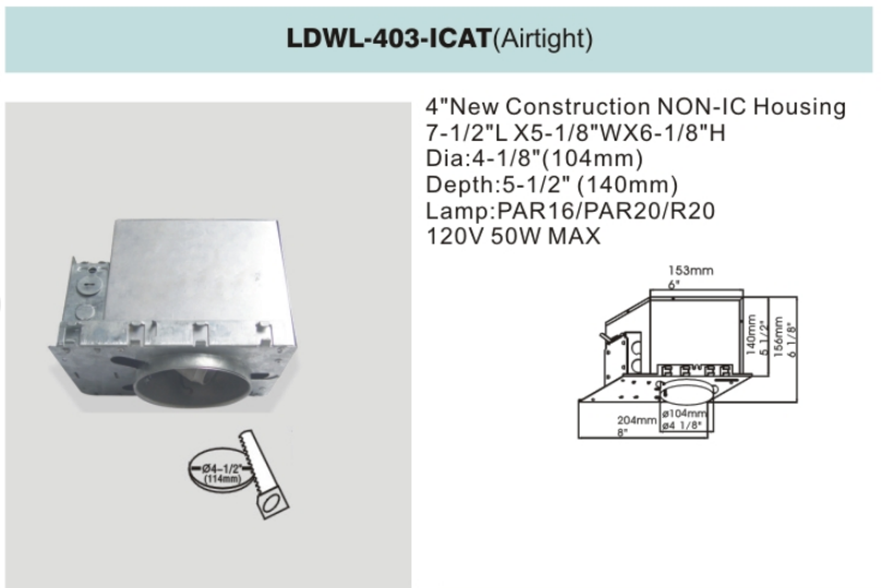 led recessed down light