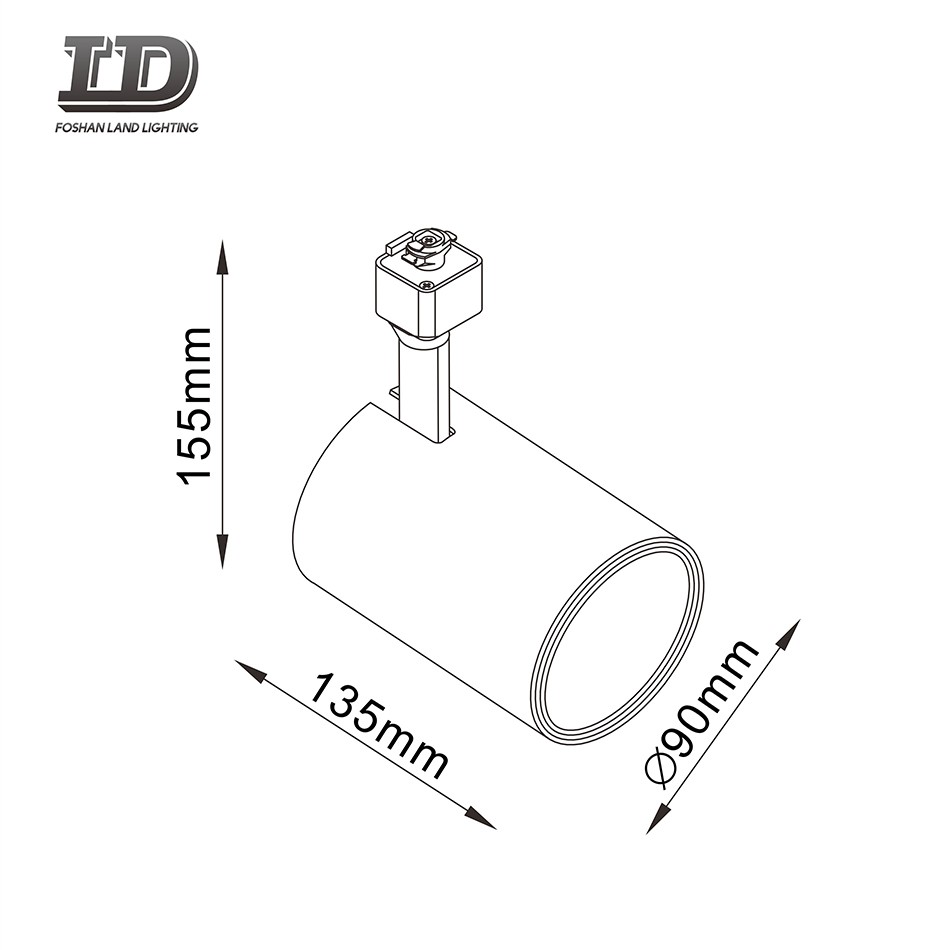 12W Cob dimbaar led-raillicht