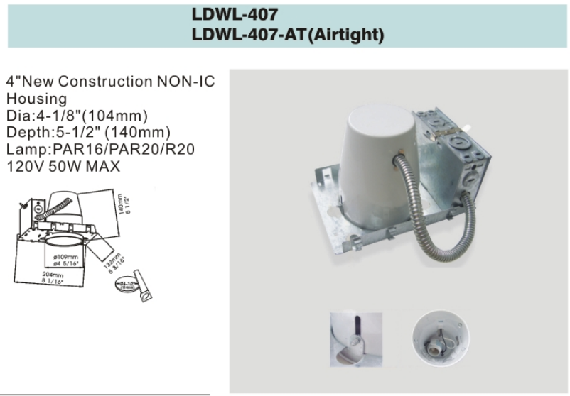 led recessed down light