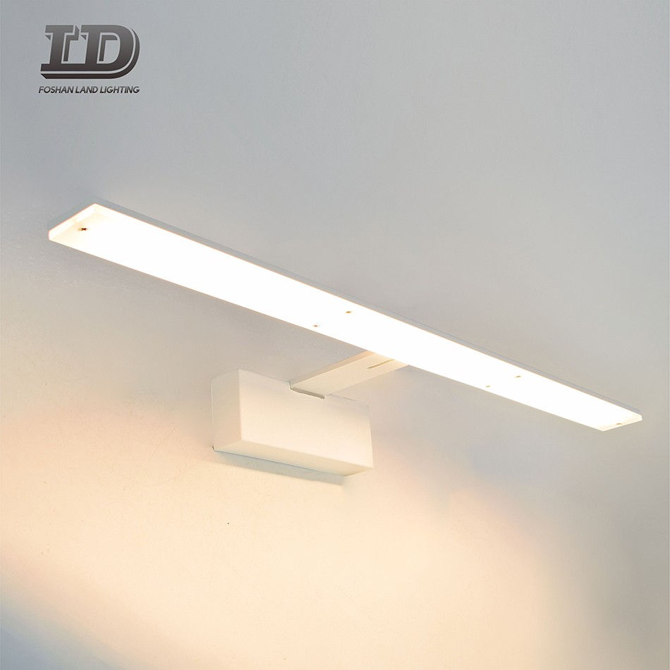 Rettangolo acrilico con luce frontale per specchio per trucco da 9 W per illuminazione da bagno Lampada da parete per specchio