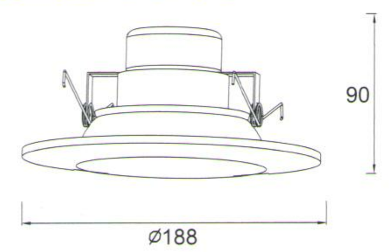 12W led-plafondinbouwdownlight