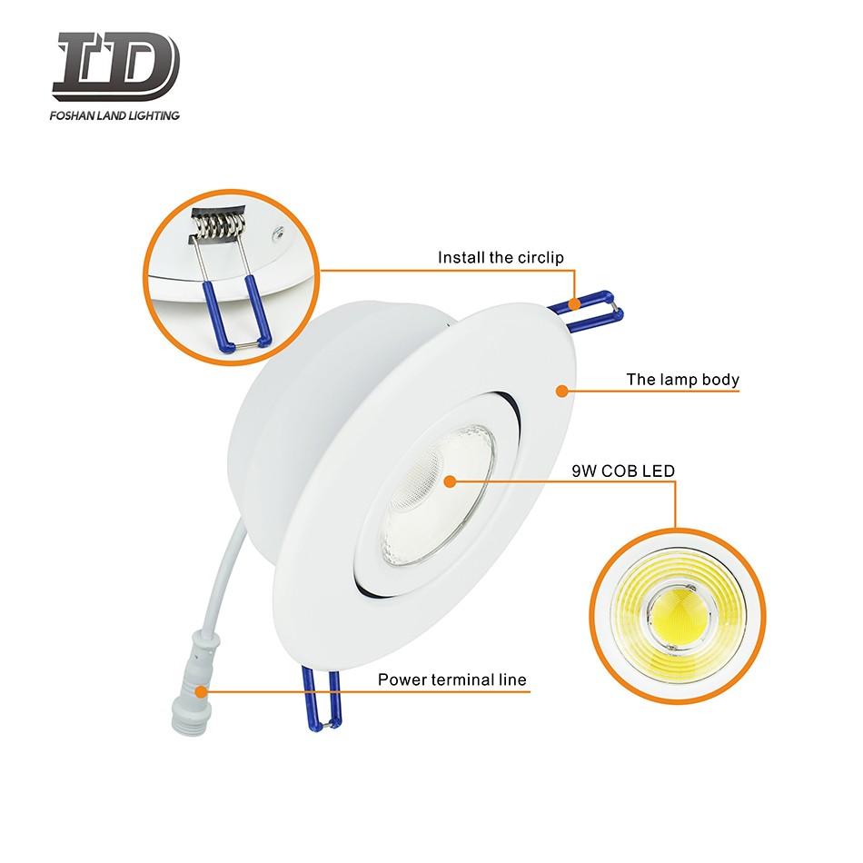 Downlight Led Gimbal tersembunyi COB 4 inci