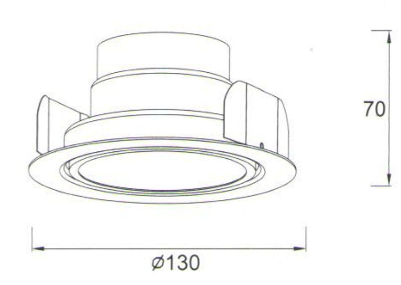 Cornice retrofit da incasso a LED per interni da 4 pollici 9w con nuova clip