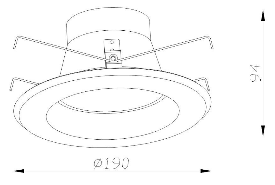 Iluminación de techo LED 15w Downlight empotrable de adaptación LED de 6 pulgadas