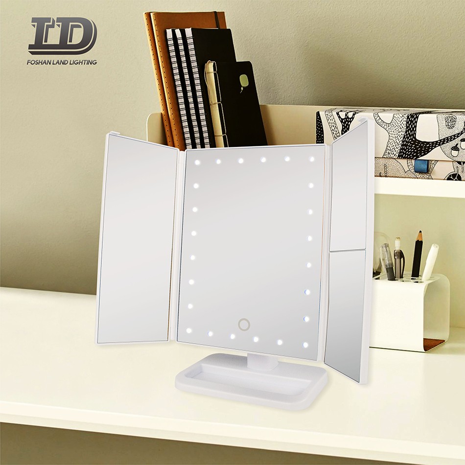 Foldable Light Mirror Magnifying Touch Switch With Batteries IP44