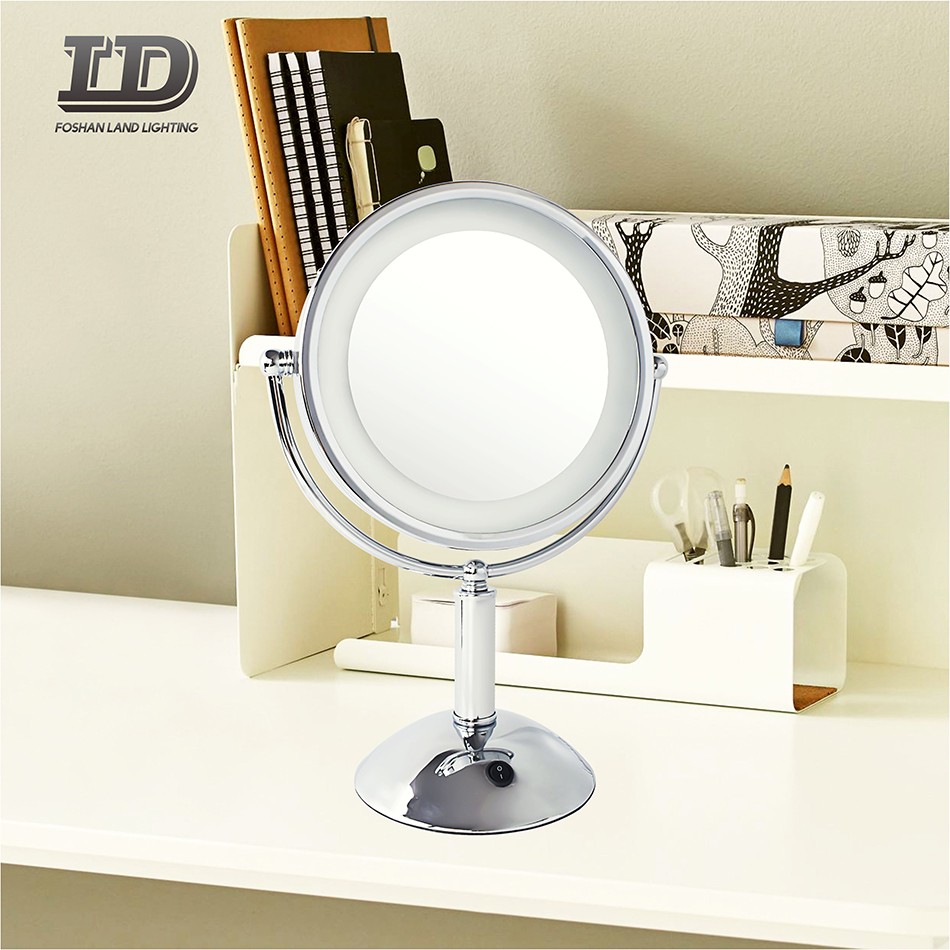 Maquillage rond léger de miroir cosmétique avec le miroir grossissant 3x IP44