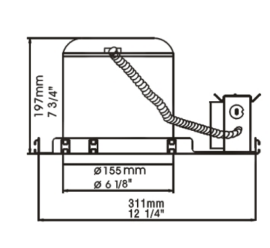 ETL 6 Inch Ijzer Nieuwbouw AT Behuizing