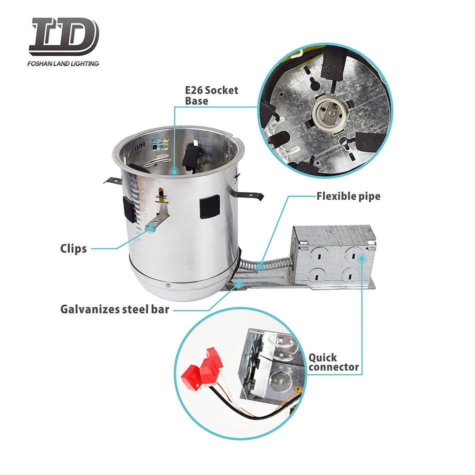 UL 6-Zoll-Einbauleuchte mit Aluminiumgehäuse