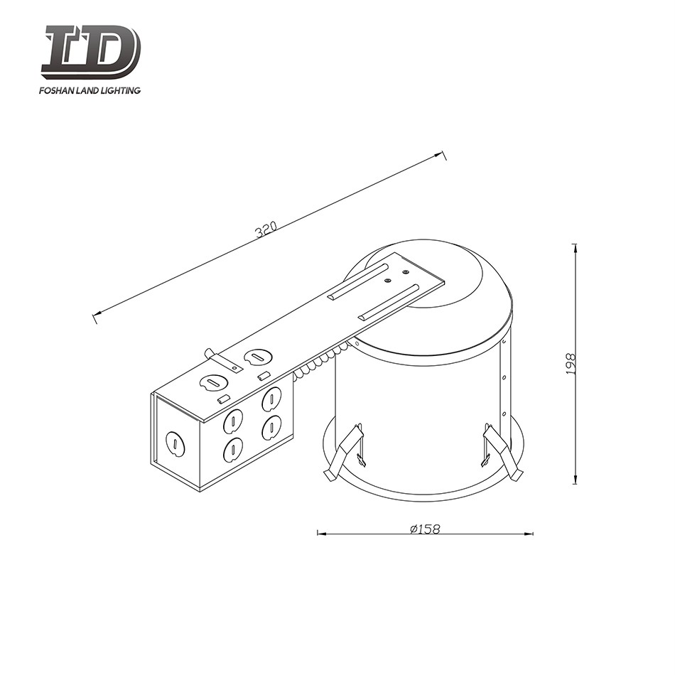 5 inch ijzeren ICAT renoveert inbouwbehuizing