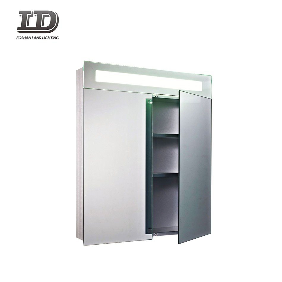 Armoire à miroir de salle de bain à LED avec armoires à miroir éclairées par la lumière