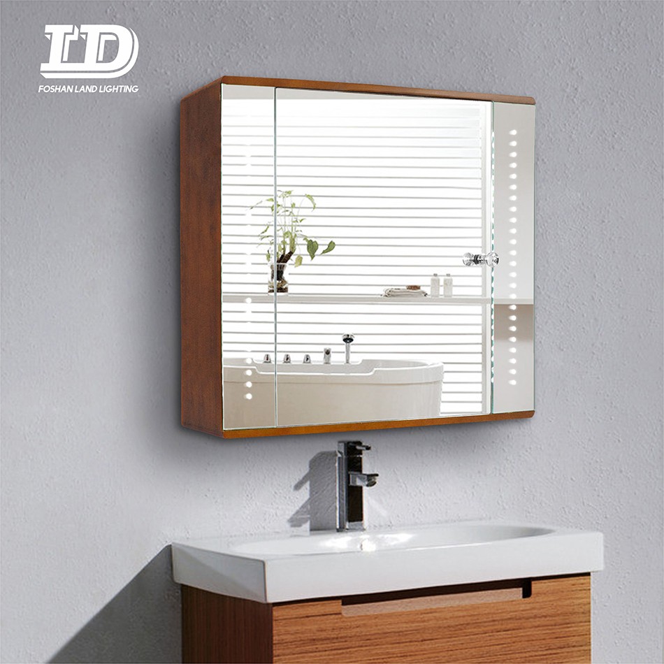 Gabinete con espejo LED para baño de aluminio impermeabilizante