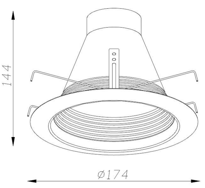 5 Zoll moderne, randlose Einbau-Downlight-Verkleidung