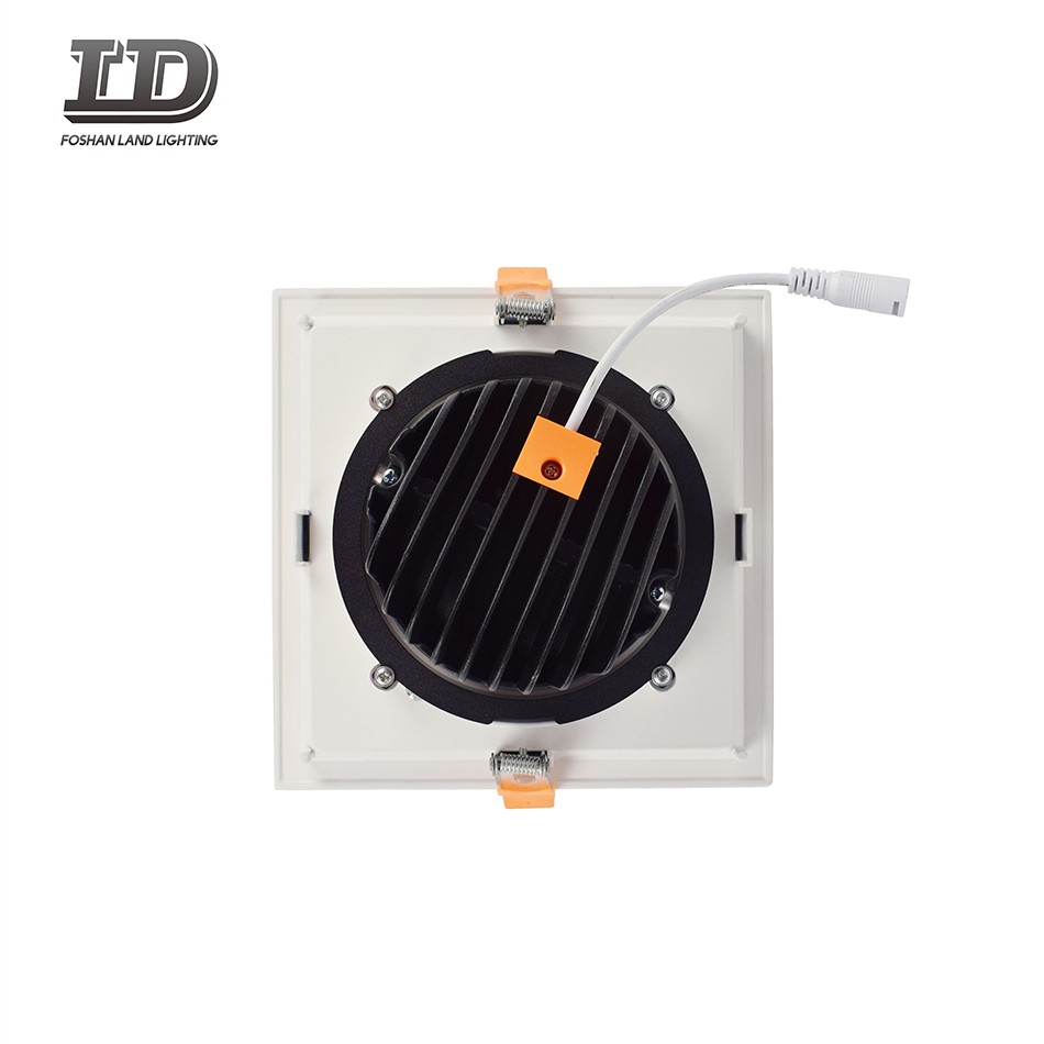 5 inch 15w vierkante led-gimbal-downlight-afwerking met aansluitdoos