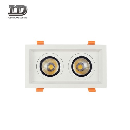 Downlight à cardan Led carré 24w, deux têtes