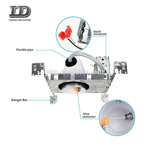 Luminaire encastré ICAT de nouvelle construction de 3 pouces