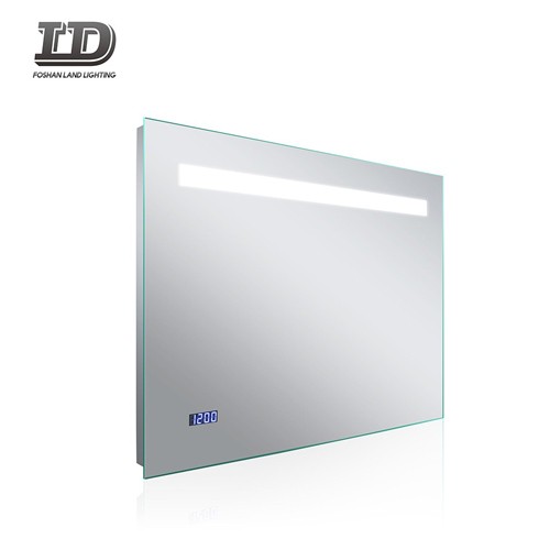 Miroir de salle de bain rectangulaire avec lumière LED avec désembuage