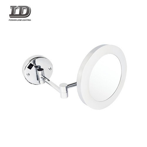 Round Foldable Light Mirror Hotel Lighted Mirror For Shaving IP44