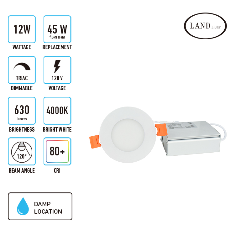 110V Led-plafonddownlight Slim Panel Potlight