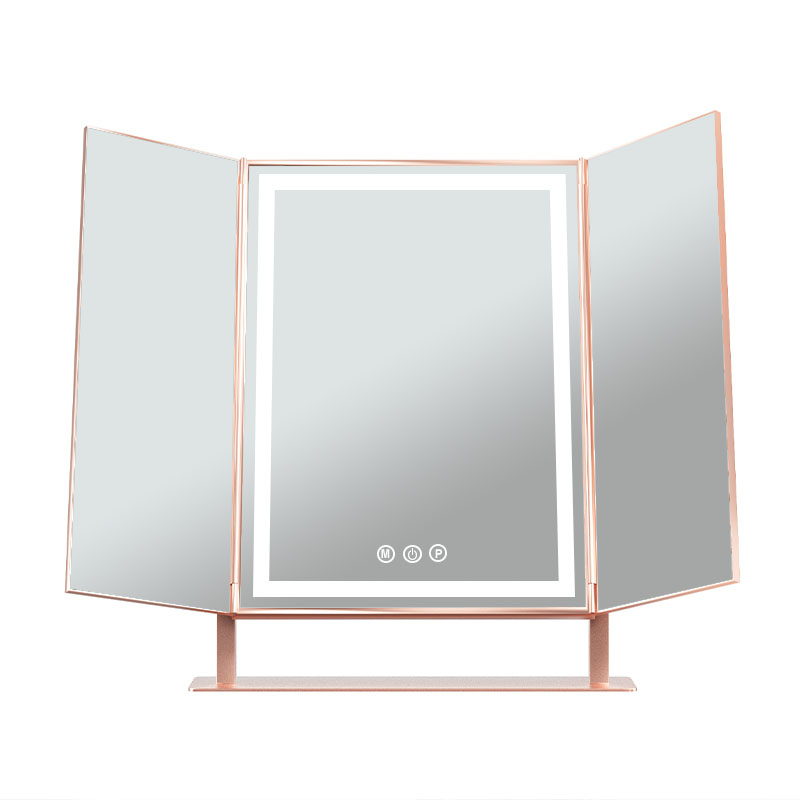 Light Belt Tri-Fold Makeup Mirror