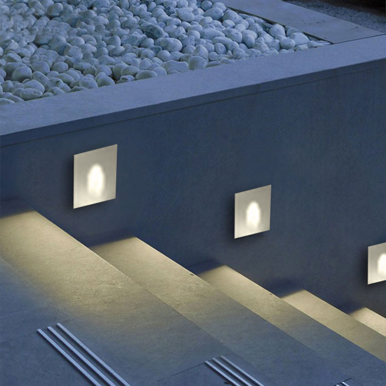 Luz de paso integrada minimalista moderna impermeable al aire libre