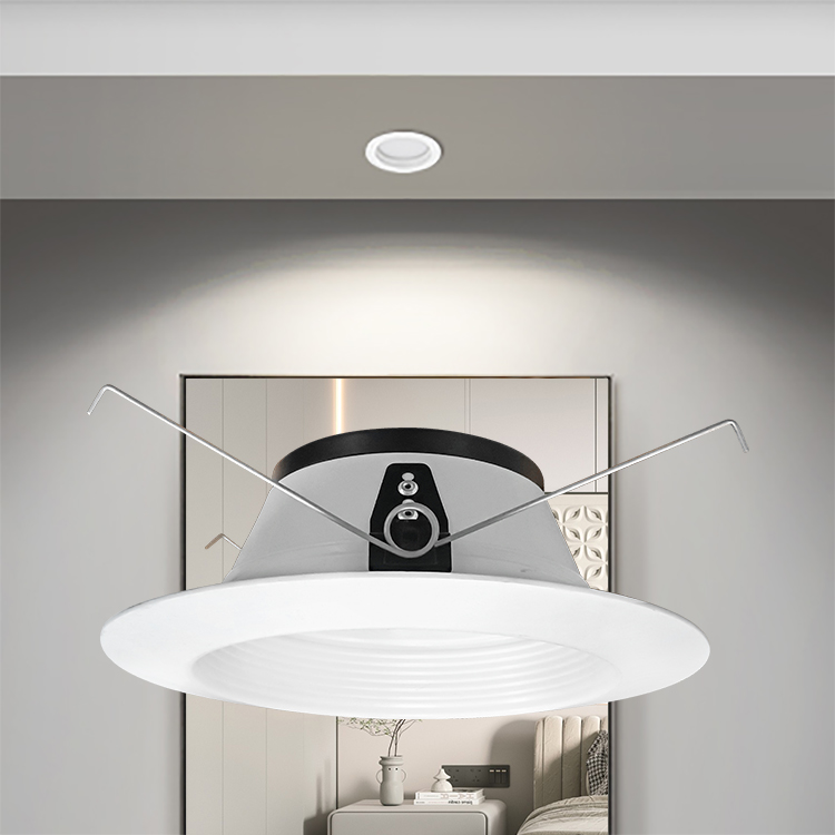 6 Inch 3CCT Ultra-Thin LED Recessed Ceiling Light , 3000K/4000K/5000K Selectable, 15W AC 110-120V, Dimmable downlight ETL