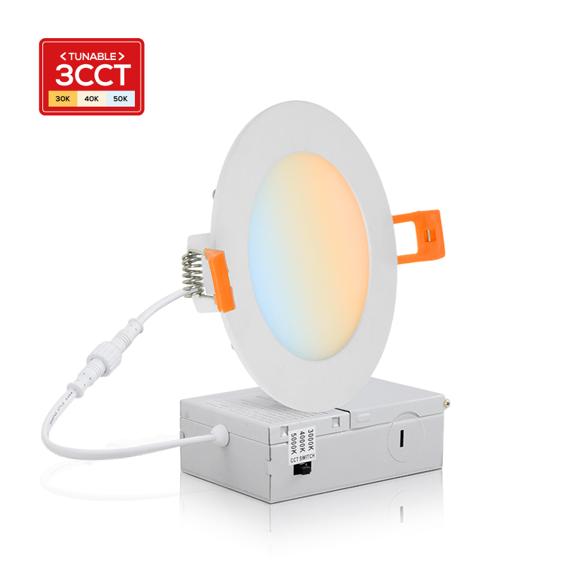 Luz de maceta LED delgada empotrada regulable y regulable de 4 pulgadas