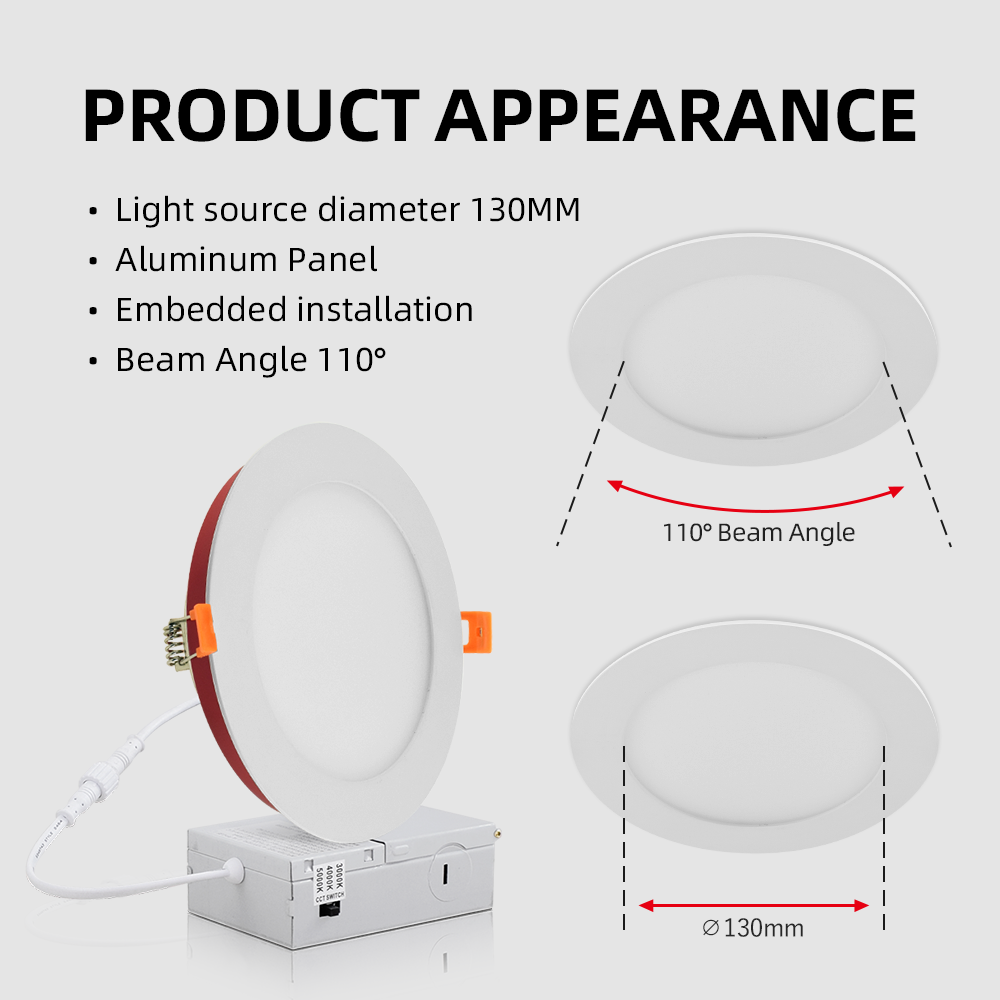 Lampu Pot Ramping Tahan Api 6 Inci Lampu Downlight Tahan Api Aluminium Tersembunyi