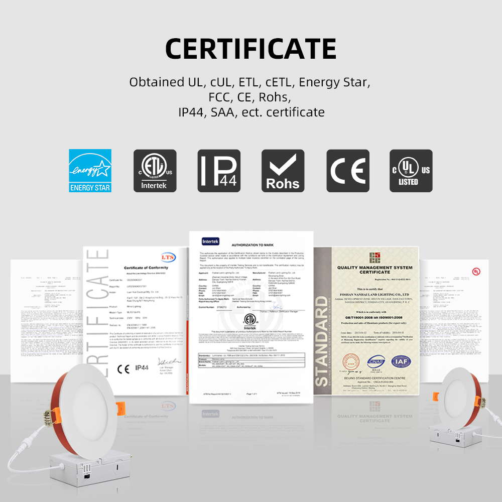 Etl 9W 12W Langit-langit Dimmable Cct Pot Light Fire Rated Lampu Downlight Led Tersembunyi