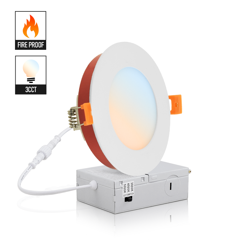 Etl 9W 12W luminária de teto regulável Cct potenciômetro luminárias embutidas de led embutidas com classificação de incêndio