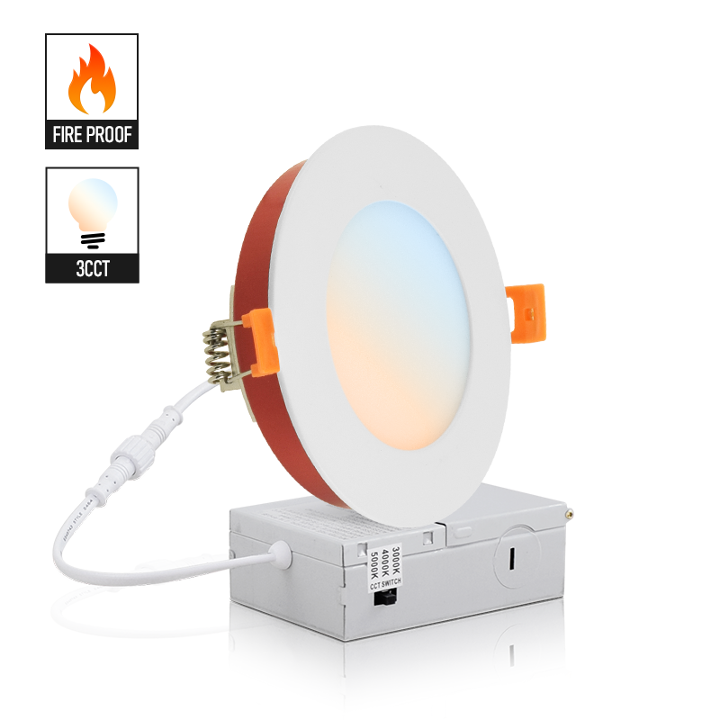 Etl 9W 12W Langit-langit Dimmable Cct Pot Light Fire Rated Lampu Downlight Led Tersembunyi