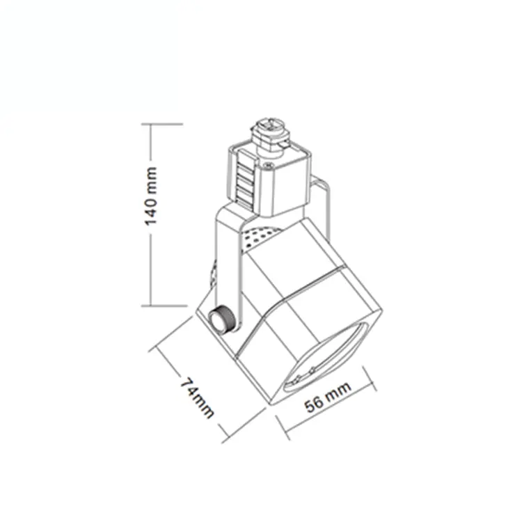 Kepala Lampu Track Lampu Track LED Terang Bebas Flicker Dapat Diredupkan