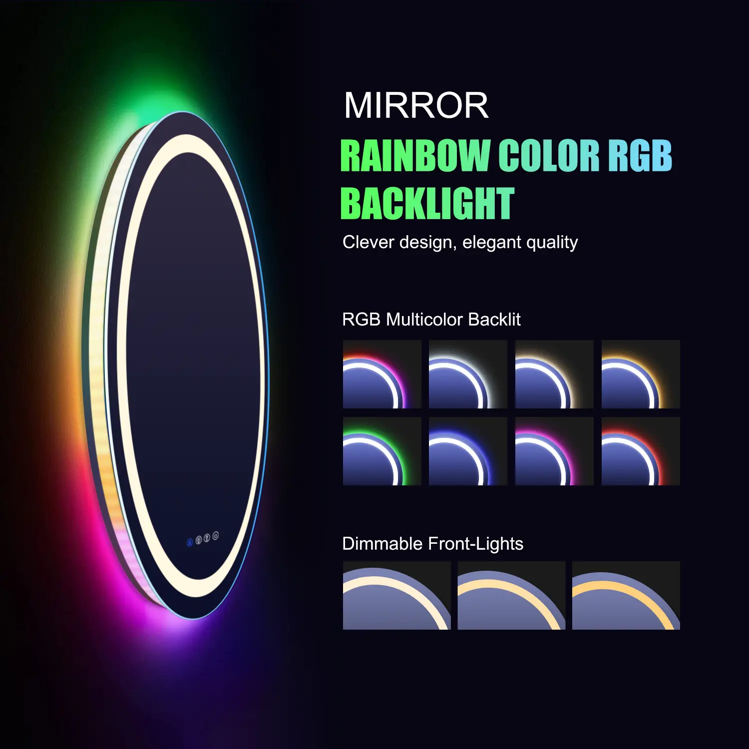 RGB Backlit Lighted Mirror